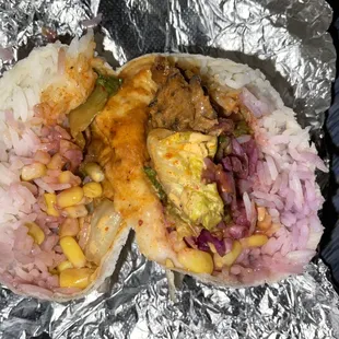 Inside bulgogi burrito