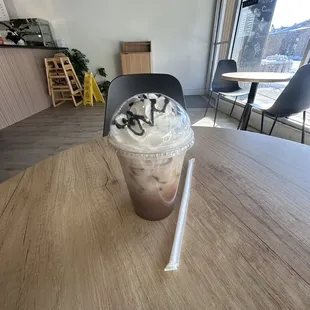 iced Cafe Mocha with oat milk