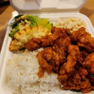 Soy fried chicken plate