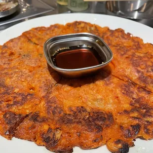 Kimchi pancake (pajeon)