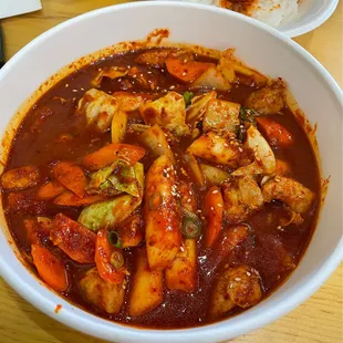 Spicy Chicken with Rice Cake