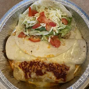 Taco, burrito, enchilada