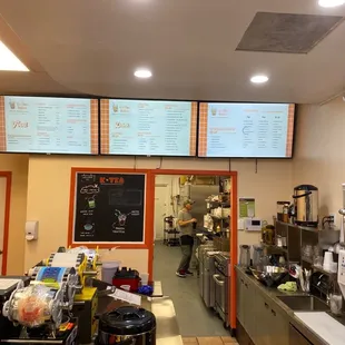 Menu and kitchen