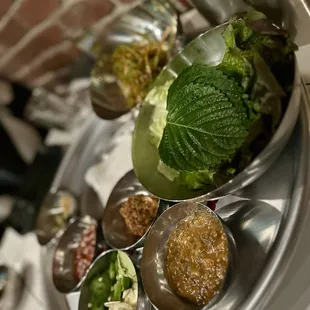a variety of food items