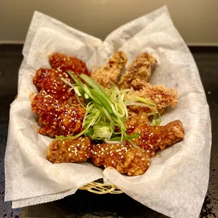 a basket of food