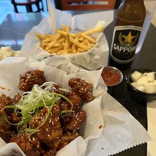Boneless Chicken Bites, Fries