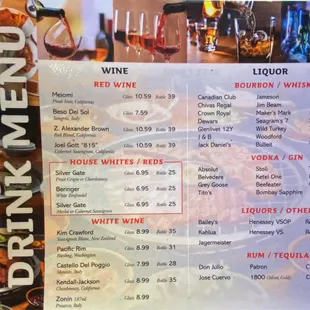 Drink menu