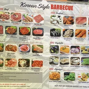 Bbq menu