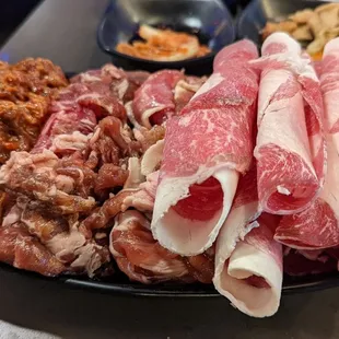 a platter of meats
