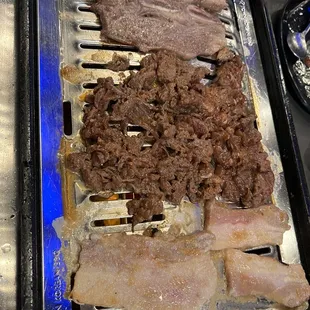 galbi, spicy beef bulgogi, miso pork belly