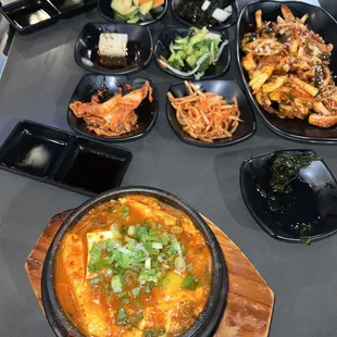 top: beef soondobu bottom: Kimchi soondobu