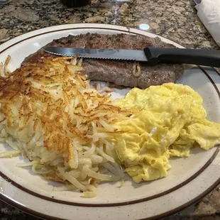 Sirloin Steak and Eggs