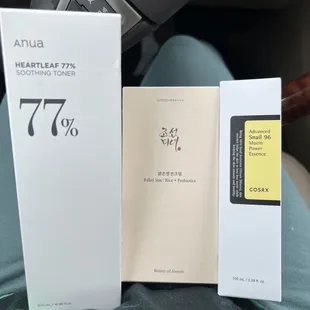 This is what I got! Super popular products and he gave me free samples!