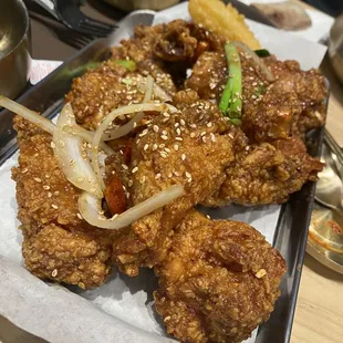 Soy garlic chicken from left wing