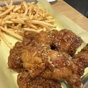 Korean Fried Chicken and Fries