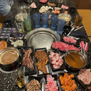 Meat for the BBQ and hot pot