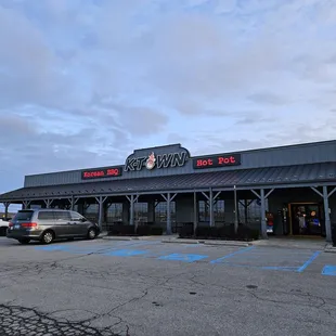 the front of the restaurant