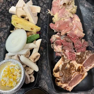 AYCE meats and veggies