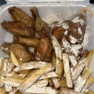 Honey garlic Lp w/ ranch  Mild Lp  Ranch fries