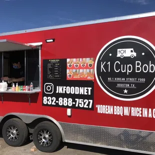 a red food truck