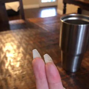 Jimmy is a no from me, glued on my nail that fell off and glued it on LIKE THAT?!