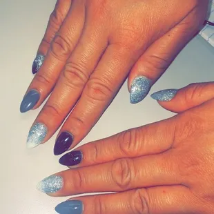 Jimmy hooks you up with whatever you want! Today I wanted Raider Color Nails! And they look super festive! thanks Jimdawg