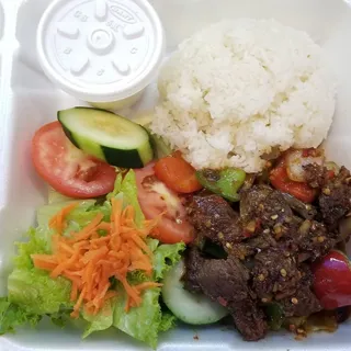 29. Spicy Lemongrass Beef with Rice