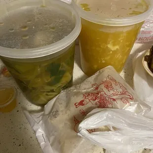 Wonton and egg drop soup