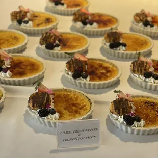 a display of desserts