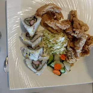 Tempura sushi special