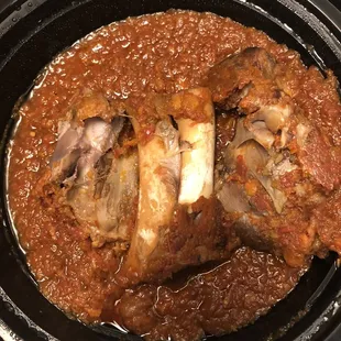 Osso bucco from Italian dinner menu