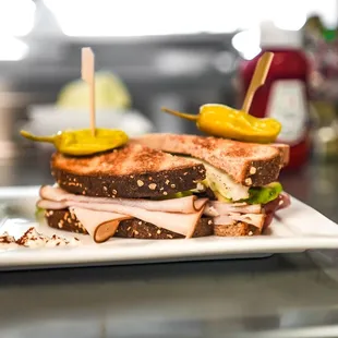 a sandwich and french fries