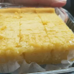 Butter mochi from Ridge's Wooden Spoons a kid owned and operated vendor