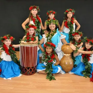 The children learn Hula Kahiko (ancient style) and Hula Auana (modern style).