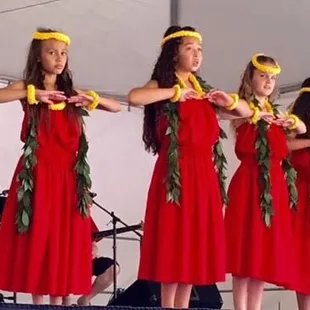 These girls are on stage and ready!