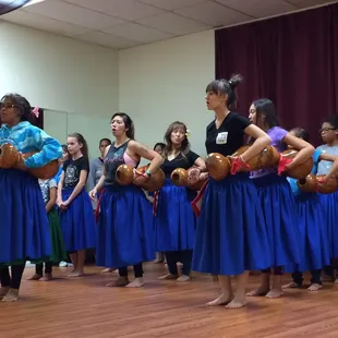 Chanting practice at the studio!