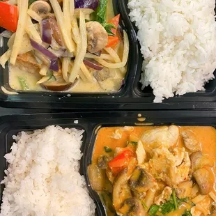 Green Curry and red Curry Lunch portion only $7