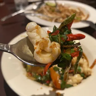 a spoon full of food