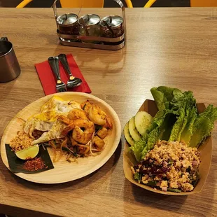 Larb Gai, Pad Thai Goong Sod