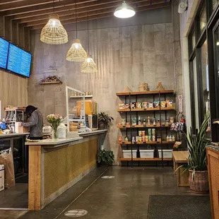 the inside of a coffee shop