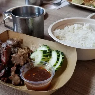 Grilled pork shoulder