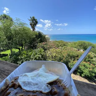 Loco moco with fried rice
