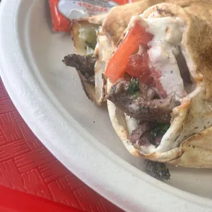 Lamb Shawarma Meat Sandwich