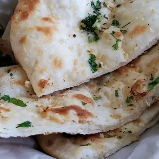 Yummy garlic naan.