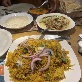 Chicken Biryani Hyderabadi (extra-hot traditional dum style)