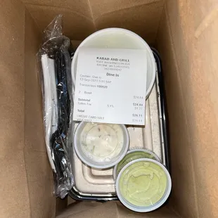 the contents of a box