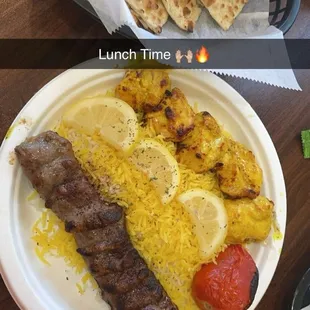 Lemonade Caesar Salad Kabab Koobideh Platter