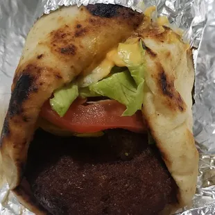 Falafel sandwich. Very soft falafel. Good.