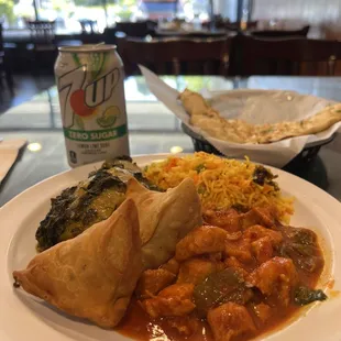 a plate of food on a table