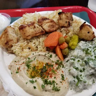 So good.  Chicken kabob plate